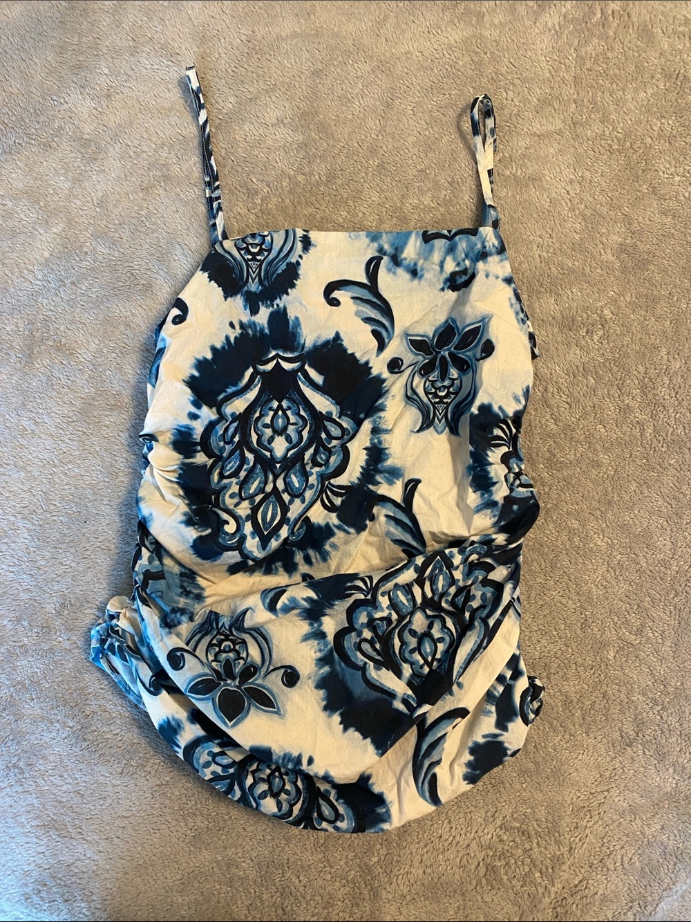 Zara White and Blue Top